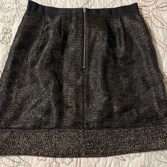 Exposed zipper wool shimmer skirt - Picture 1 of 2